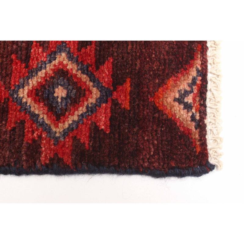 ECARPETGALLERY Hand-knotted Konya Anatolian Dark Red Wool Rug - 4'2 x 6'9