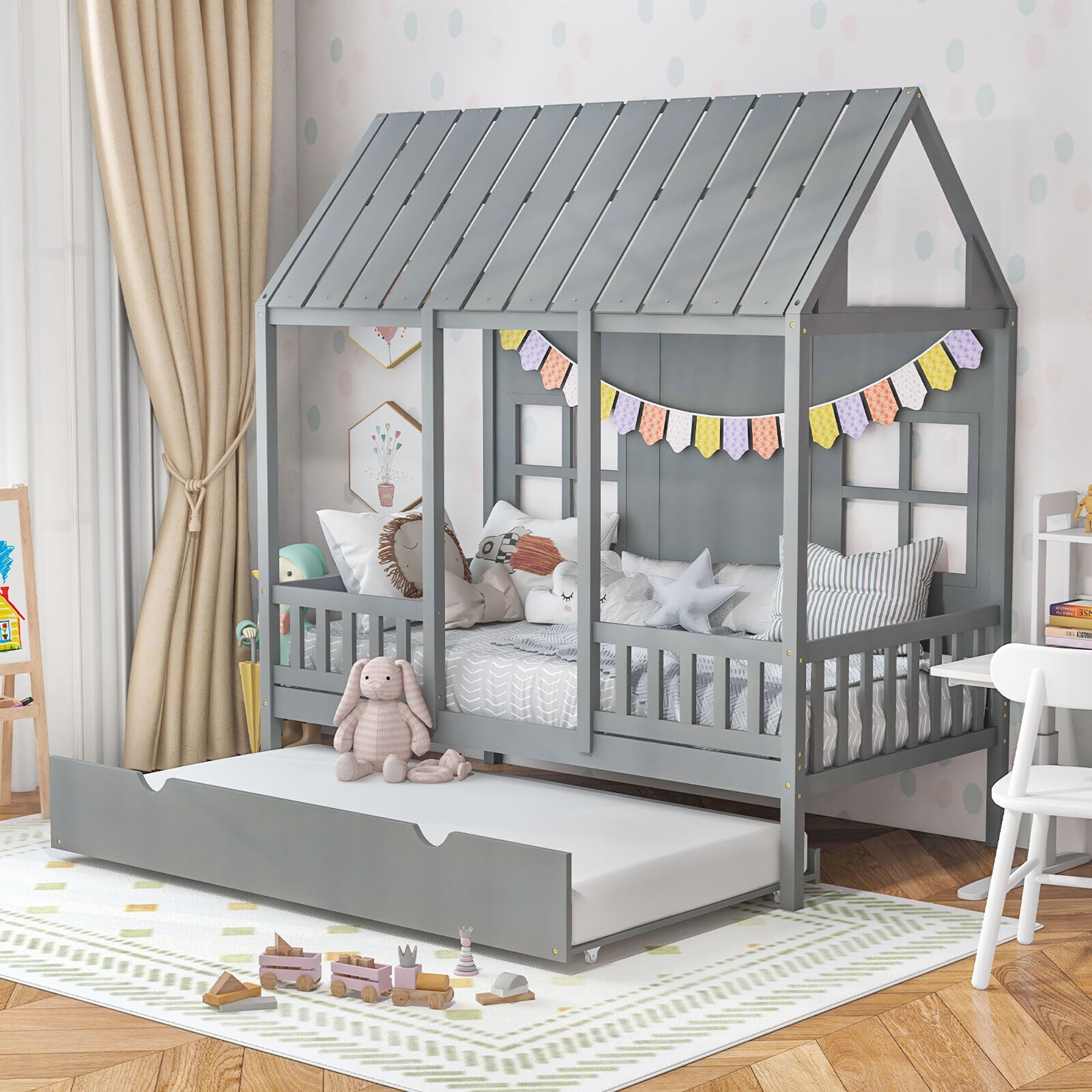 Gymax store loft bed