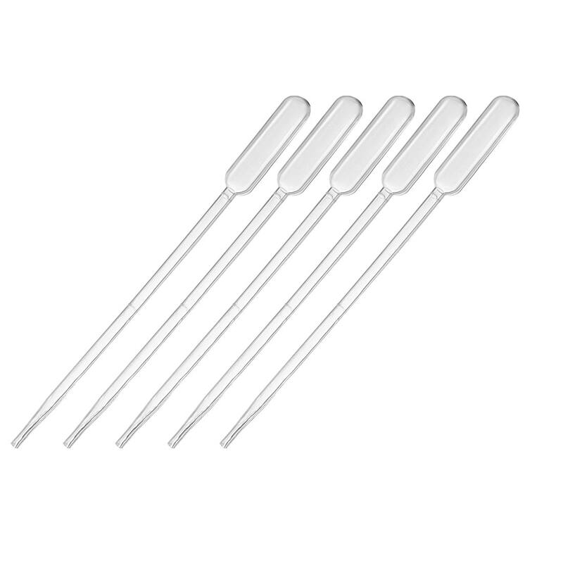 20 Pcs 0.5ml Disposable Pasteur Pipettes Liquid Droppers 112mm Long - Clear