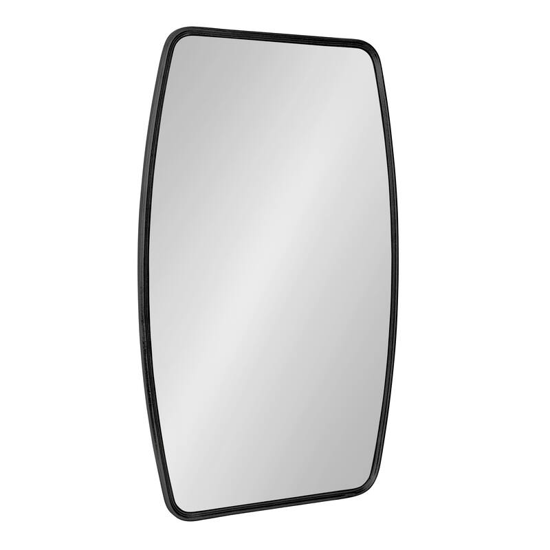 Kate and Laurel Caskill Barrel-shaped Framed Wall Mirror - 20x32 - Black
