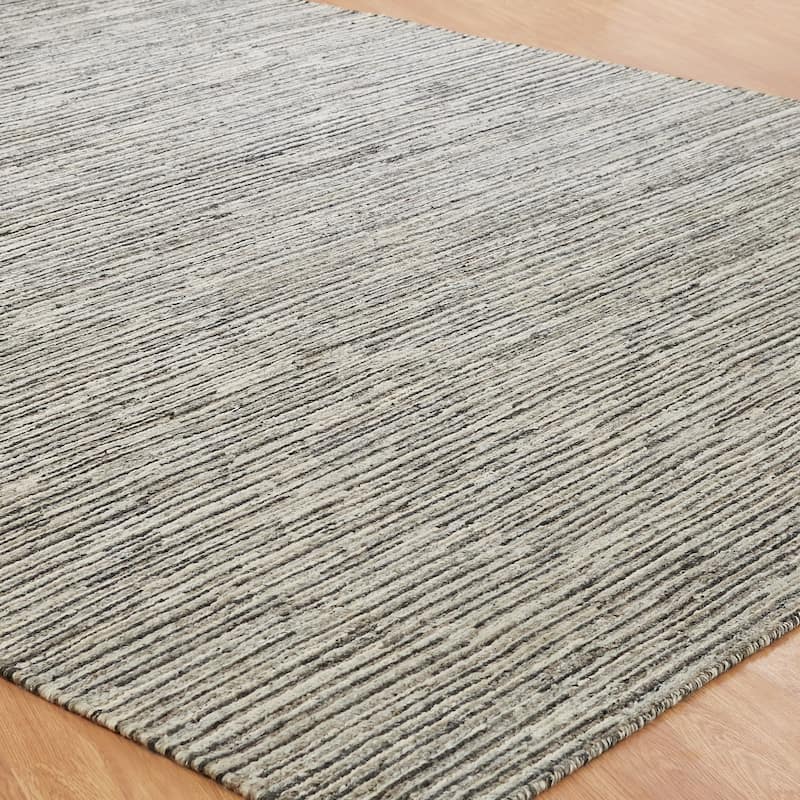 Modern Grey Flatweave Weave 100% Viscose Area Rug