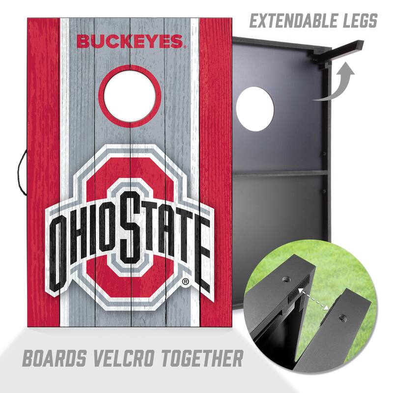 Ohio State Buckeyes NCAA Compact 2x3 Tailgate Cornhole Board Set