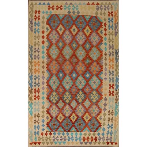 Handmade Kilim Oriental Wool Rug - 6'9''x 9'8''