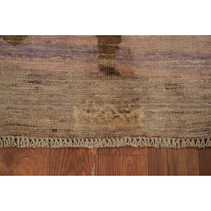 Hand Knotted Oriental 100% Wool Carpet Modern Animal Pictorial Multi-Colored Modern Area Rug - 7' 3'' X 4' 11''