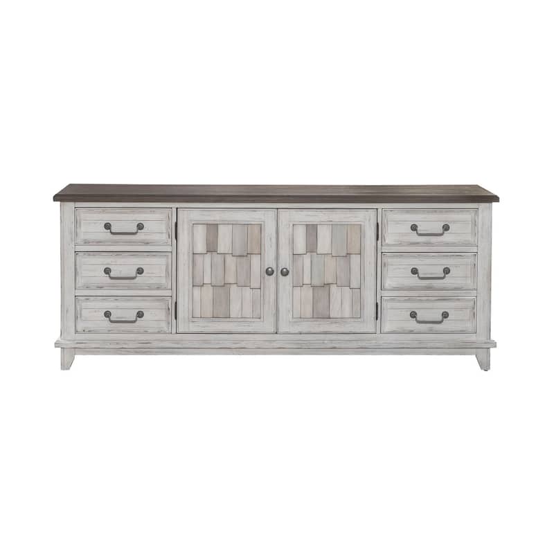 River Place Riverstone White & Tobacco Entertainment TV Console Various Sizes