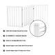 preview thumbnail 5 of 16, 3-Panel Indoor Foldable Dog Gate - 55x24-Inch MDF Freestanding Pet Fence
