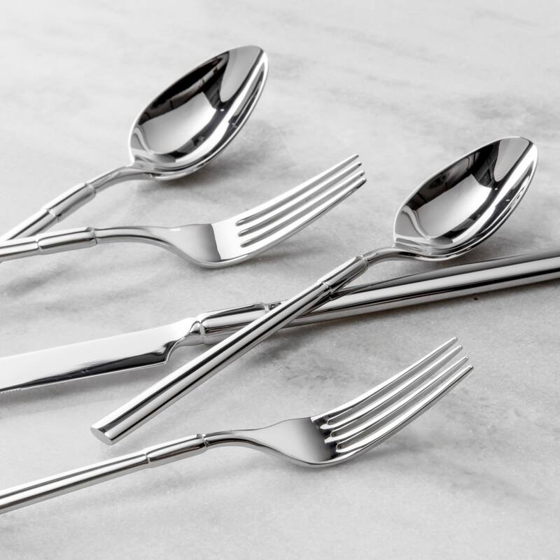 Fortessa Lloyd 18/10 Stainless Steel, 5PC Flatware Set (Service for 1), Silver - 5 Piece Set