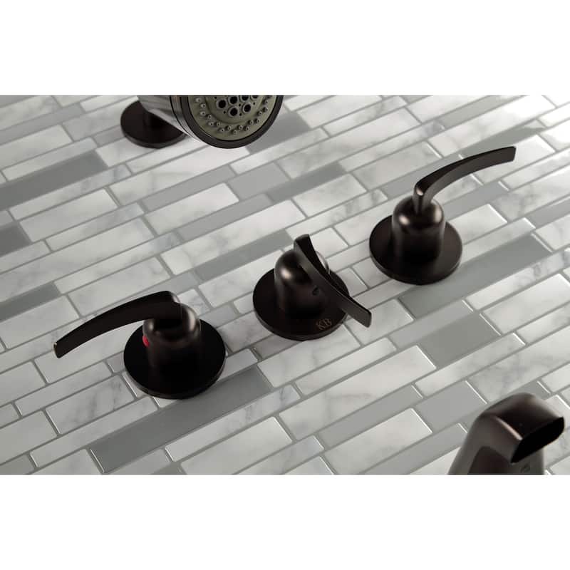 Kingston Brass Centurion Three-Handle Tub and Shower Faucet