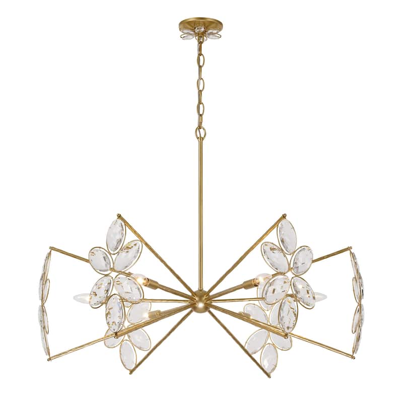 Savoy House 1-4529-6 Marbella 6 Light 36" Wide Crystal Abstract