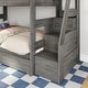 preview thumbnail 6 of 14, Max and Lily Modern Farmhouse Twin Over Full Bunk Bed With Staircase and Storage Drawers