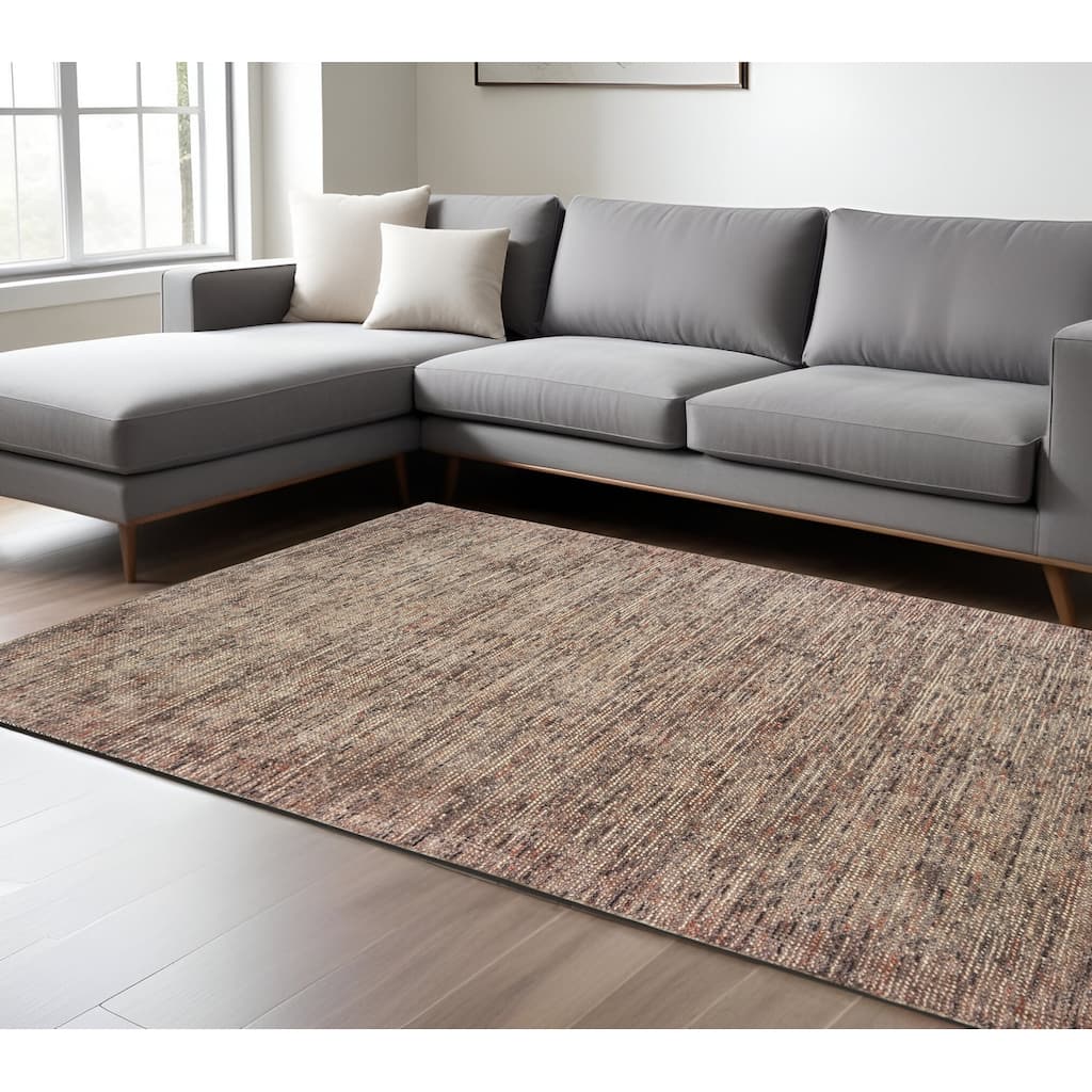 HomeRoots Solid Color Modern Rectangle Area Rug