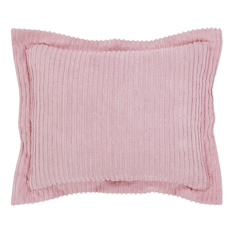 Better Trends Jullian Solid Stripes Design Bedspread 100% Cotton Tufted Chenille