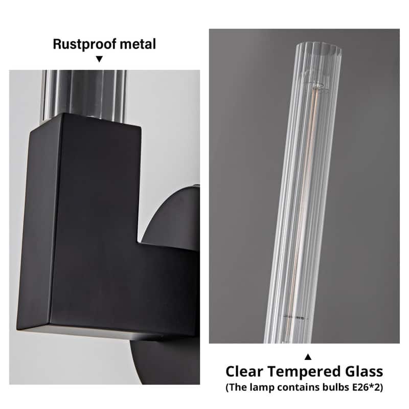 KAYLA Glass Tube Wall Sconces(2-Sets)