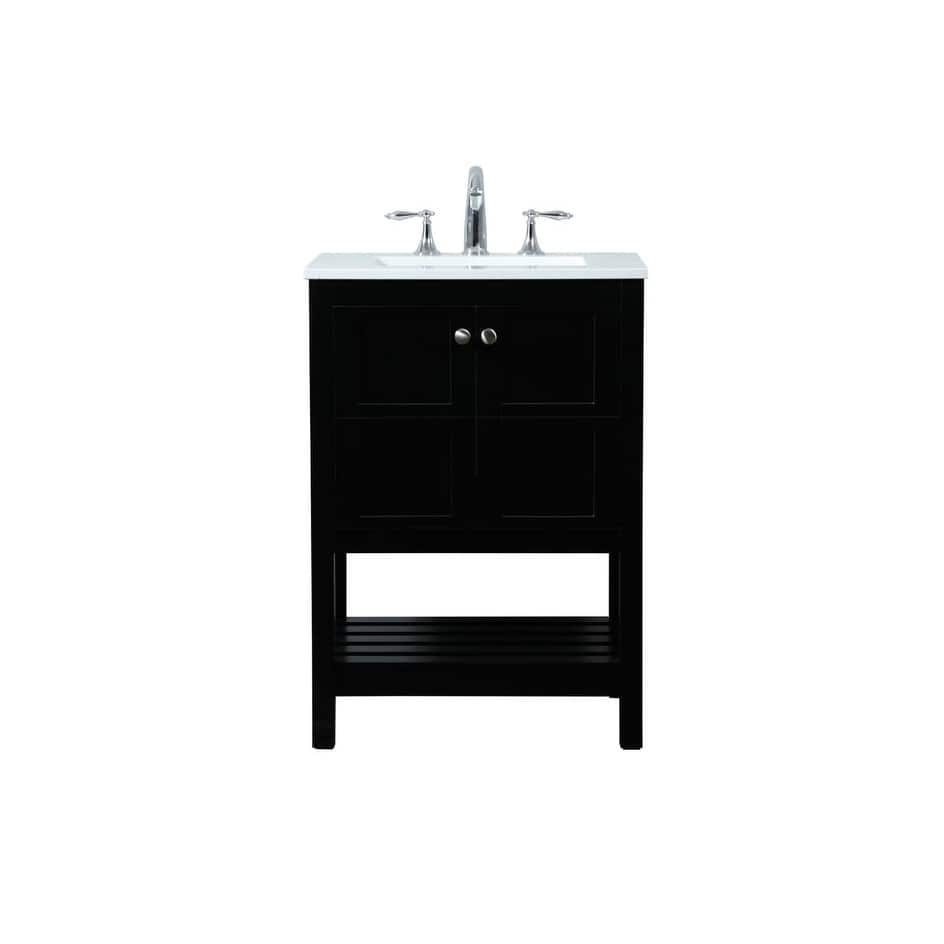 Elegant Lighting VF16424 Theo 24" Free Standing Single Basin Vanity