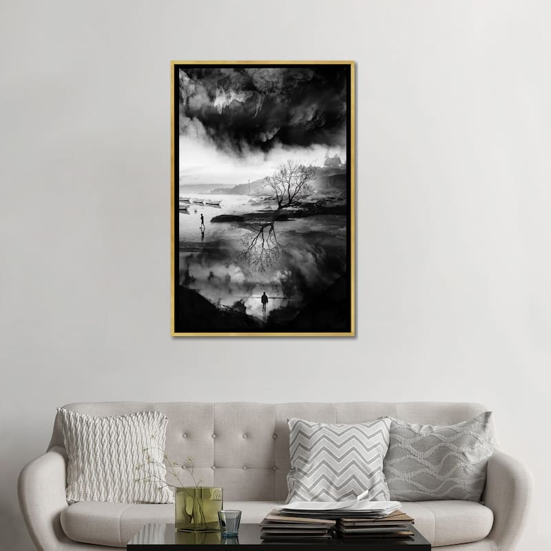 iCanvas "The Fisherman's Son Who Wanted To Be A Mountaineer" by Stoian Hitrov Framed Canvas Print
