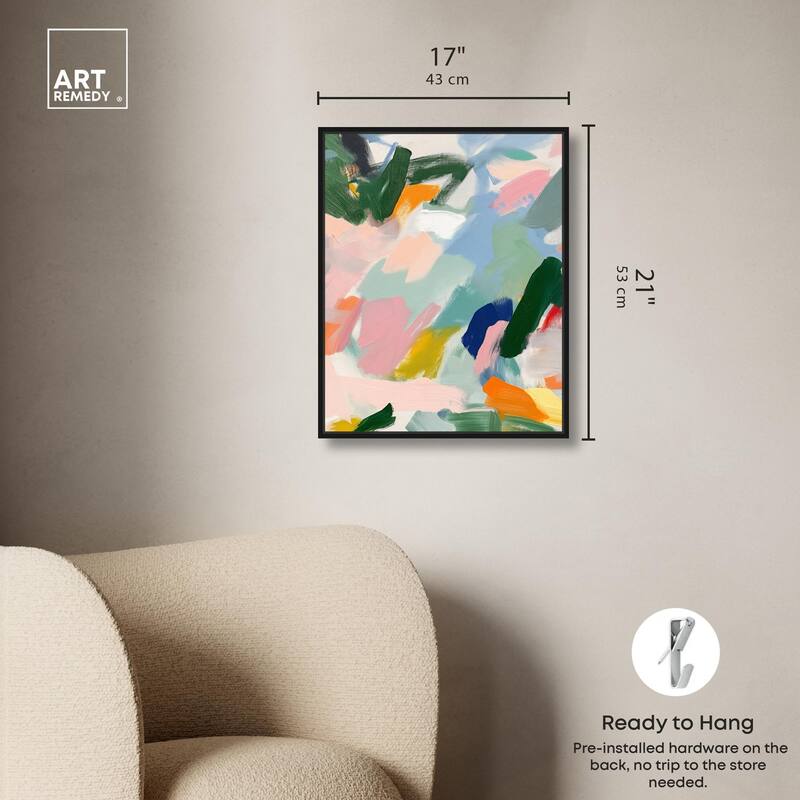 Abstract Brush Rhythm Canvas by Art Remedy