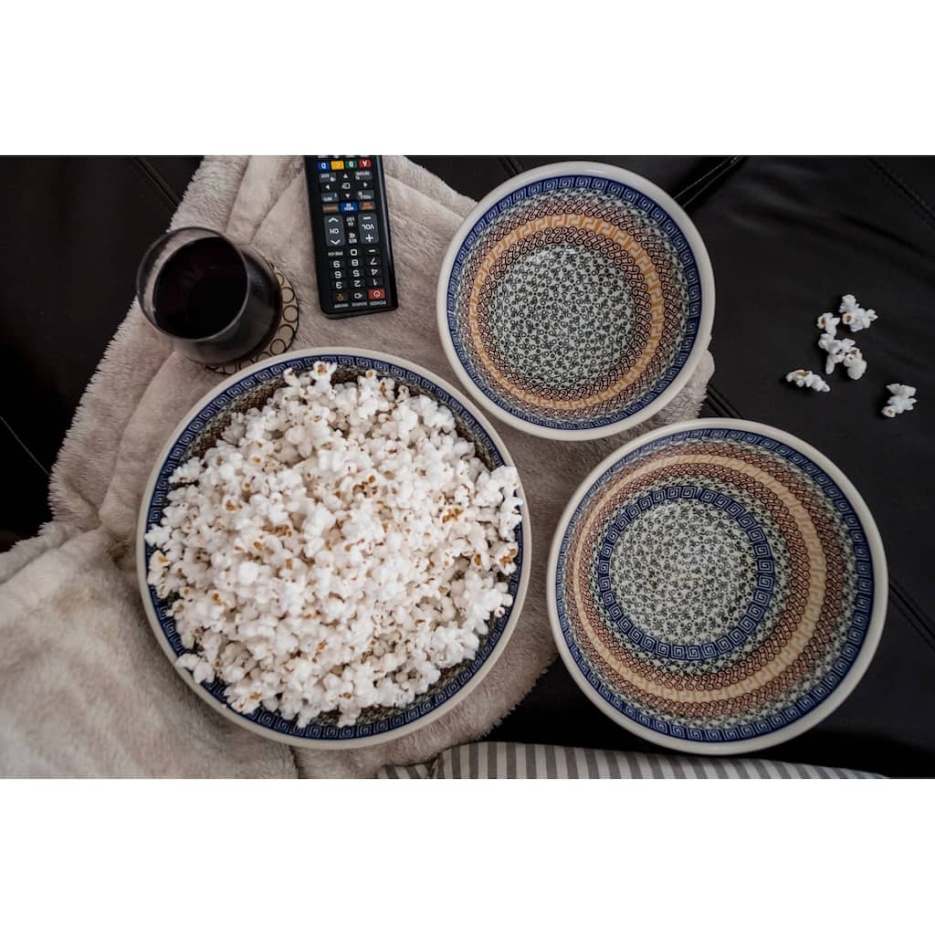 Blue Rose Polish Pottery 57 Ceramika Artystyczna Small Serving Bowl