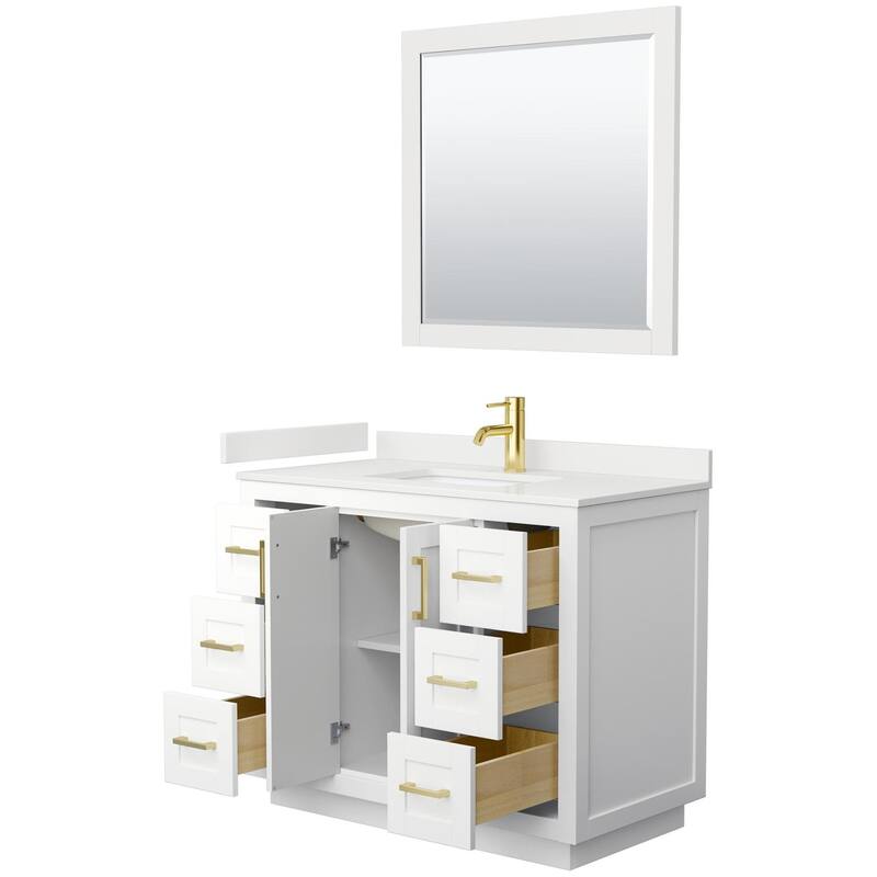 Wyndham Collection WCF292942S-QTZ-UNSM34 Miranda 42" Free Standing