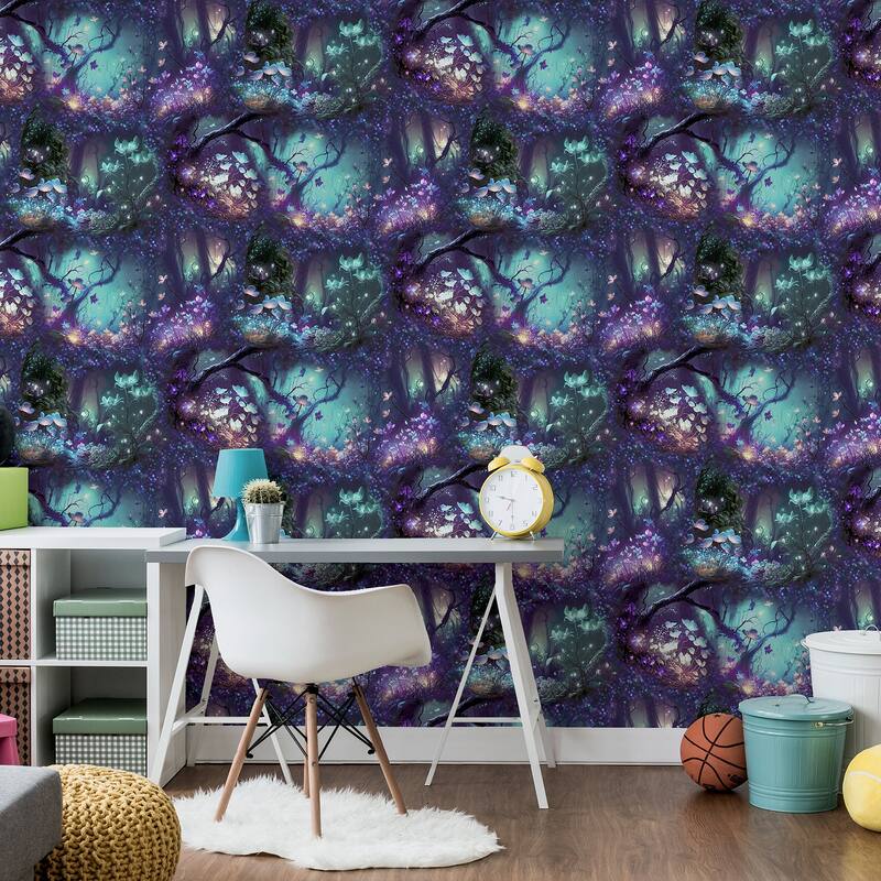 Arthouse Oleda Dark Blue Magical Garden Wallpaper