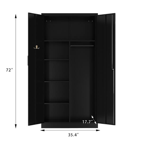 72in H Locker File Cabinet with Adjustable shelves and Clothes rail ...