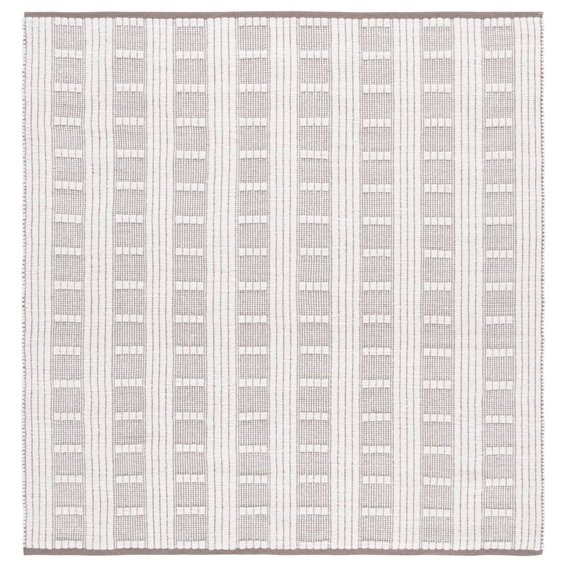 SAFAVIEH Handmade Flatweave Lynann Vermont Wool & Cotton Rug - 6' Square - Brown/Ivory
