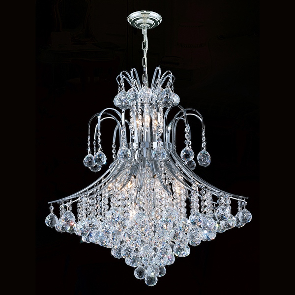 Worldwide Lighting W83040C25 15 Light 1 Tier 25 Chrome Chandelier Bed Bath Beyond 12960269
