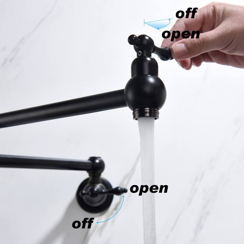 Pot Filler Faucet Over Stove Wall Mount Stainless Steel Kitchen Faucet