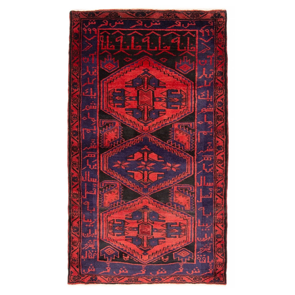 ECARPETGALLERY Hand-knotted Andelz Navy Wool Rug - 3'7 x 6'5