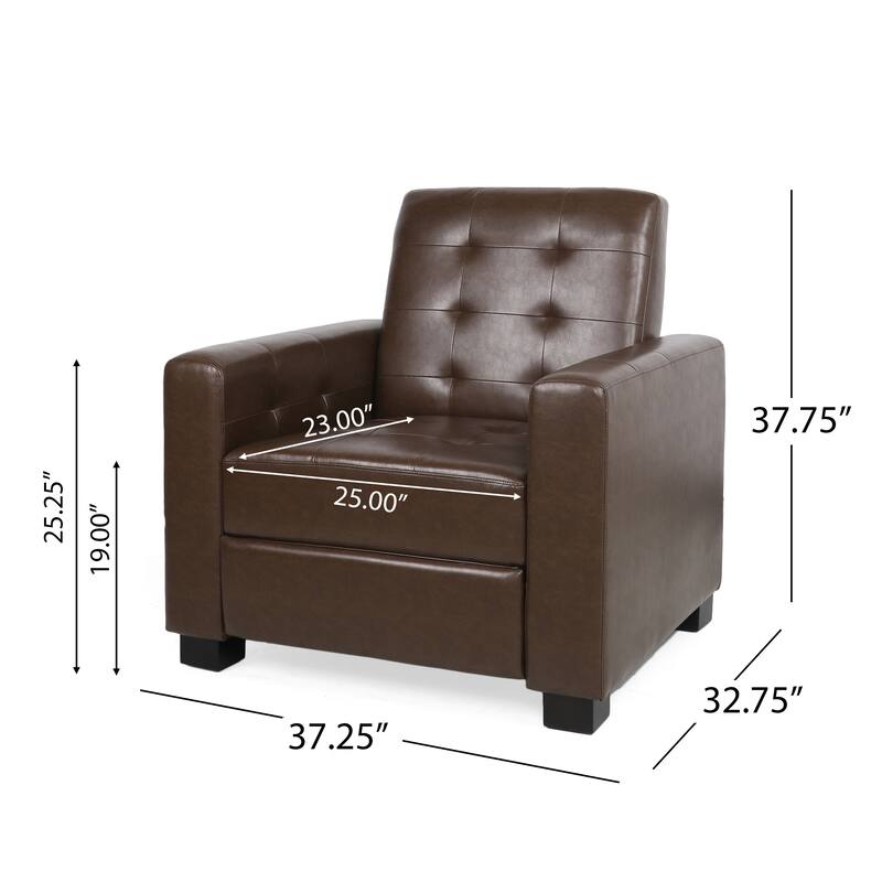 Craigue Upholstered Pushback Recliner by Christopher Knight Home