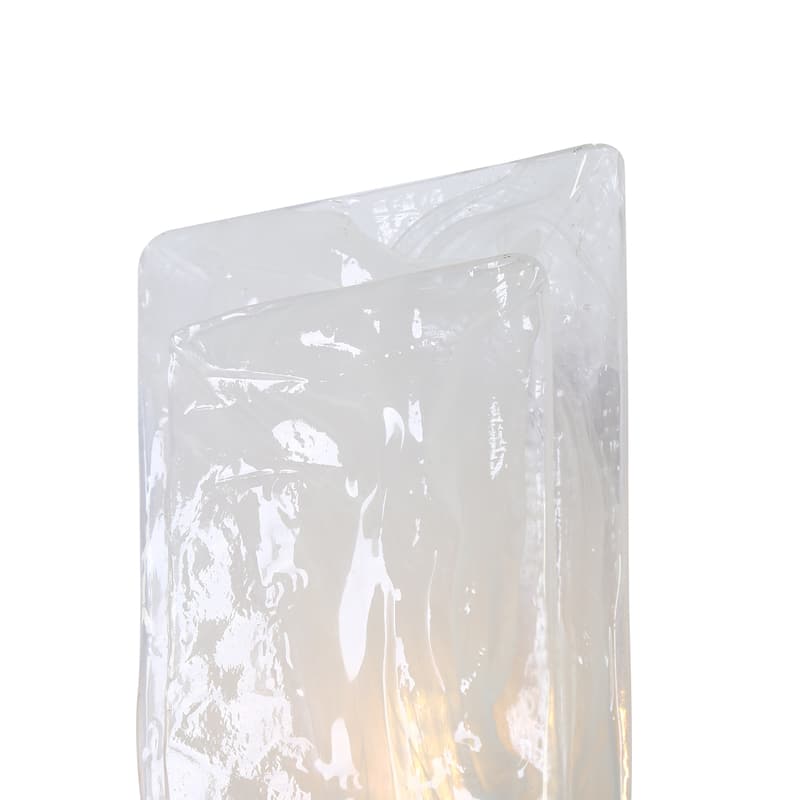 Modern Gold 1-Light Handcrafted Glass Wall Sconces Art Bathroom Vanity Light - Antique Brushed Gold - W5" x H11.8" x D4.7"