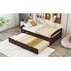 preview thumbnail 38 of 49, Pine Wood Twin Size Platform Bed Frame with 2 Drawers or Twin Size Trundle Bed Frame for Kids, Teens, No Box Spring Required