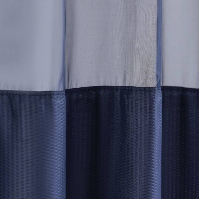 No Hook Embossed Shower Curtain with Snap-in Liner