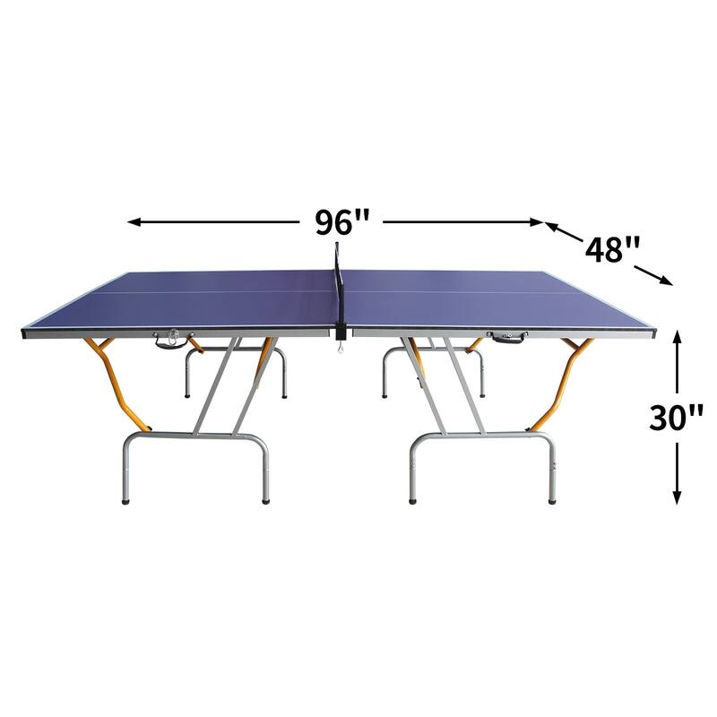 8FT Foldable Table Tennis Ping Pong Table Set, 2 Paddles and 3 Balls