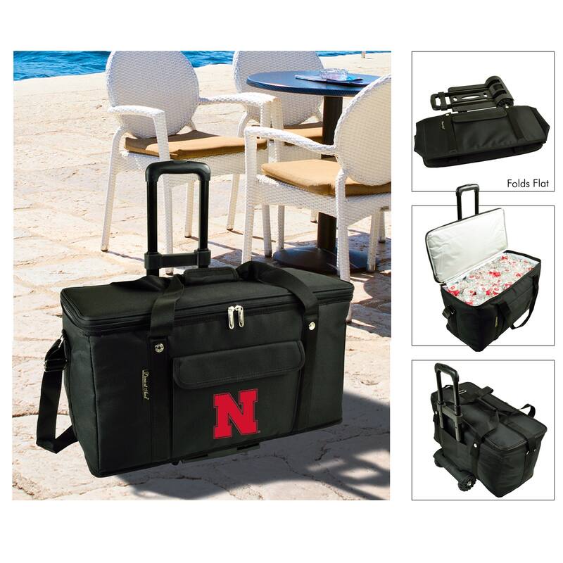 Nebraska University Cornhuskers Collapsible Cooler on Wheels