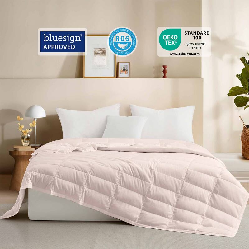 Hotel Luxury Down Cooling Blanket, Breathable Silky Soft & Smooth Lyocell Fabric