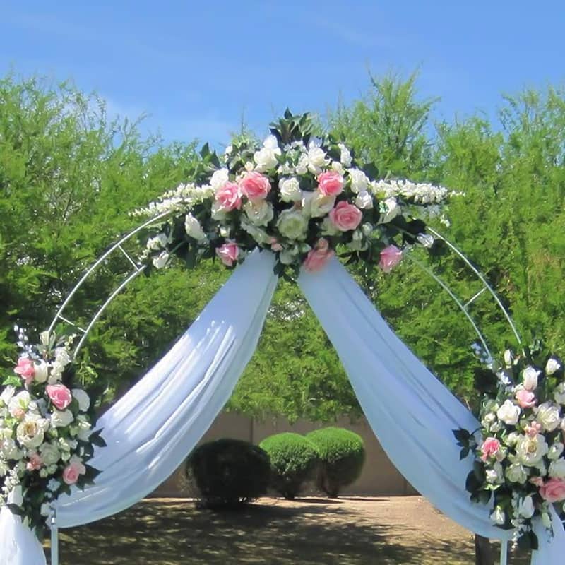 7.5 FT Steel Garden Arch Trellis Arbor Climbing Plant Wedding Frame