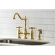 preview thumbnail 21 of 39, Heritage Bridge Kitchen Faucet with Brass Sprayer