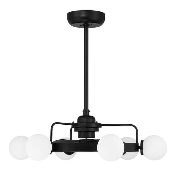 slide 2 of 6, Gibson LED Fan D'Lier Matte Black