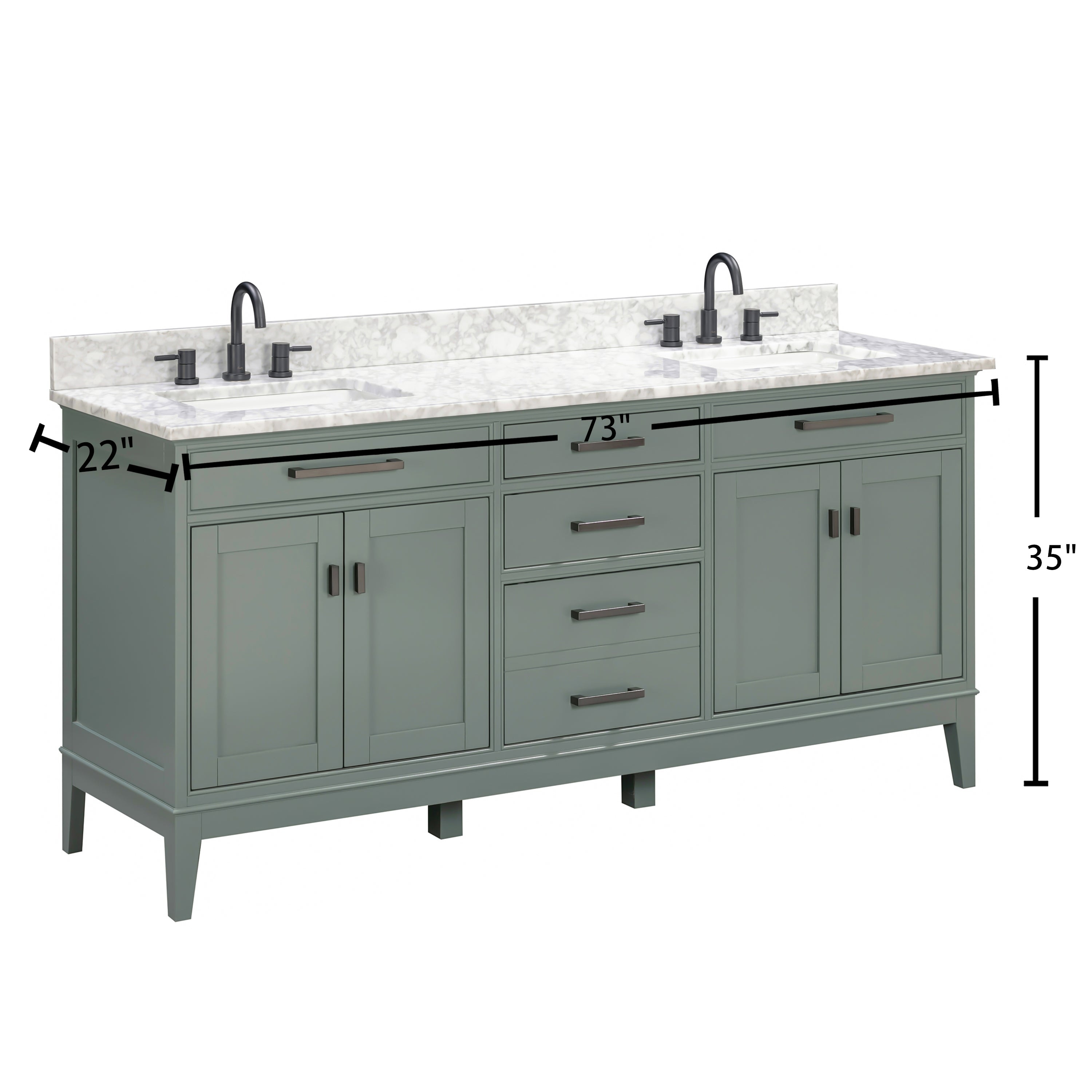 ChetBakerInNewYork他ArtBlakey,BillEvance Madison 72 in. Double Sink Bathroom Vanity with Carrara Marble Top