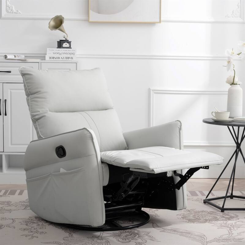 Modern Small Rocking Swivel Recliner Chair for Bedroom