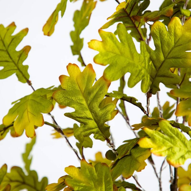 Pre-Lit Oak Fall Harvest Artificial Tree - 5' - Warm White LED Lights