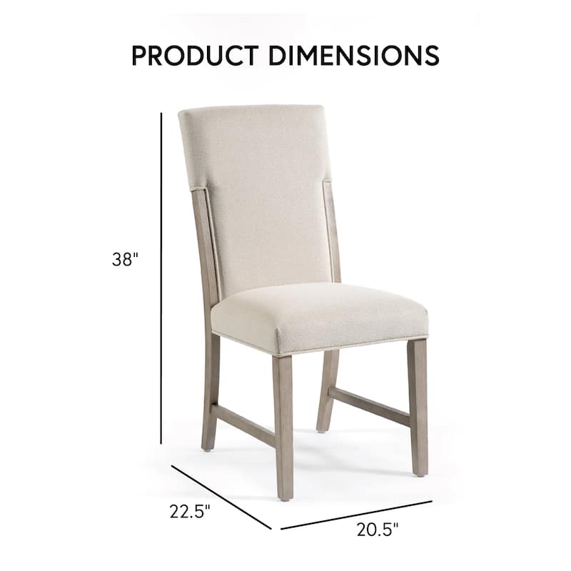 Furniture of America Yetaria Modern Farmhouse Natural Wood Upholstered Side Chair (Set of 2)