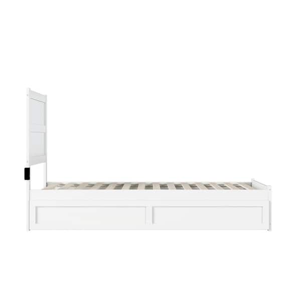 NoHo Twin Extra Long Bed with Footboard and Twin Extra Long Trundle in