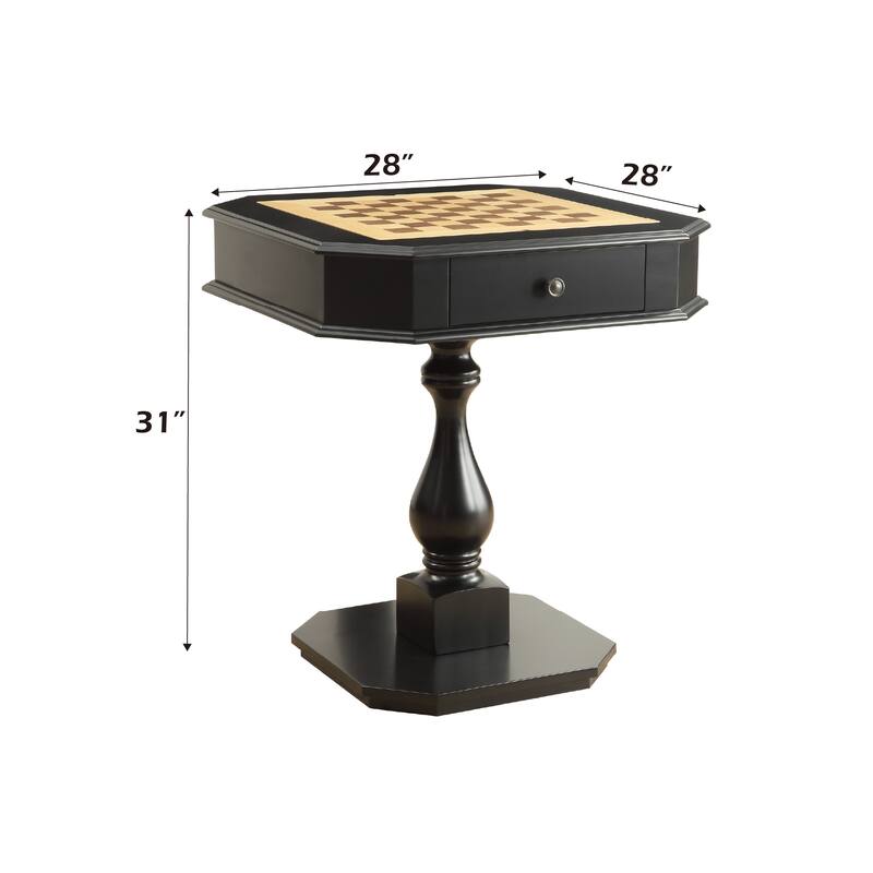Bishop Cherry Finish Reversible Chess Checker Game Table w/Game Tray (Chess Fingures Not Included)