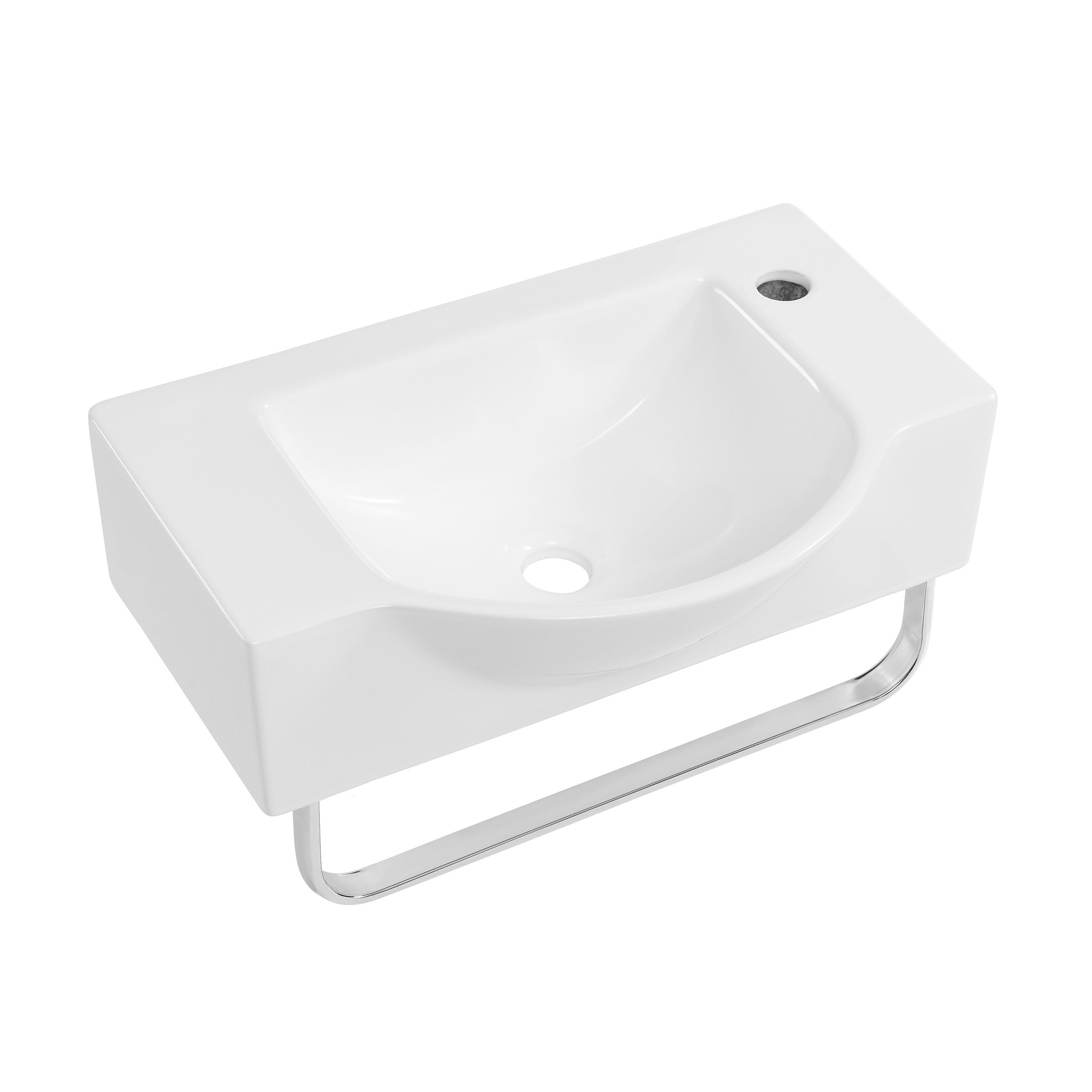 Small sink on sale with towel rail
