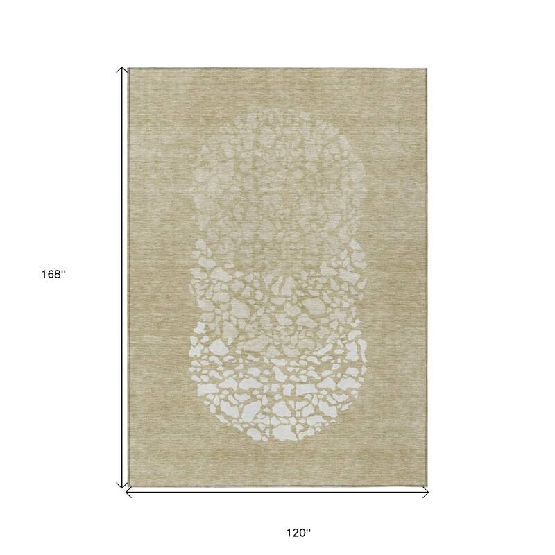 HomeRoots Abstract Transitional Rectangle Outdoor Rug