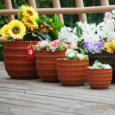 Modern Ceramic Flowerpot (Set of 4)