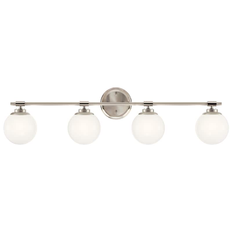 Benno 34 in. 4-Light Bathroom Vanity Light with Opal Glass