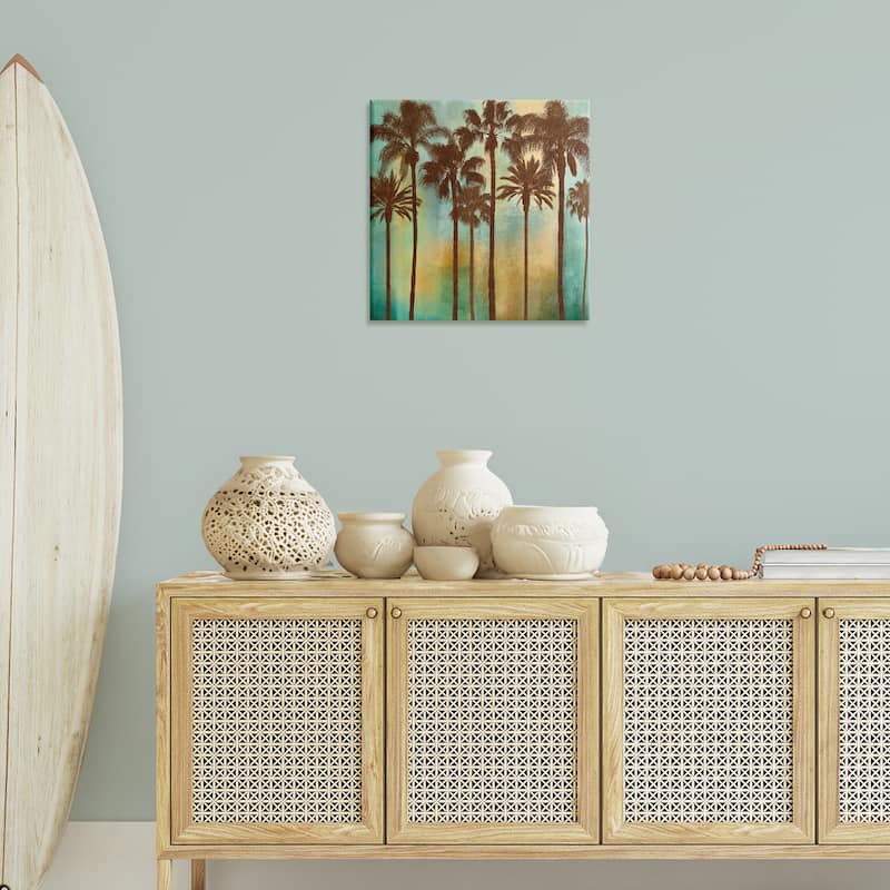Stupell Looming Palms on Gradient Canvas Wall Art Design By John Seba