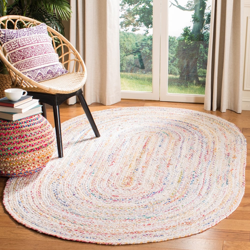 SAFAVIEH Georgine Handmade Nanny Braided Bohemian Cotton Rug